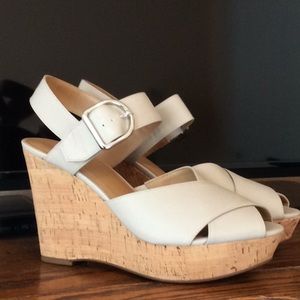 Franco Sarto wedge leather sandals sz7